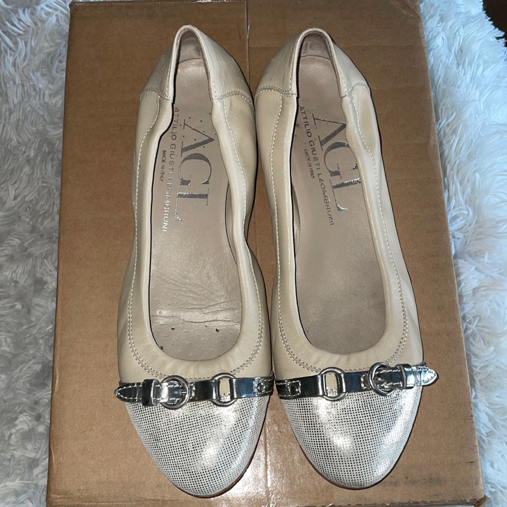 Agl Cream Leather Upper, Size 39